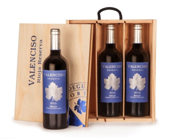 2016 Valenciso Rioja Reserva - 3 pudeles koka kastē