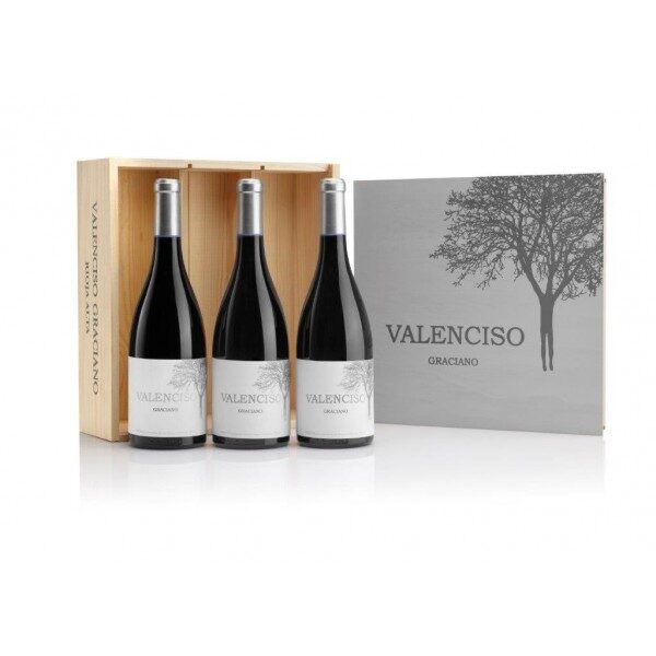 2018 Valenciso Graciano Rioja - 3 pudeles koka kastē